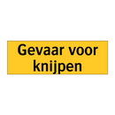 Gevaar voor knijpen