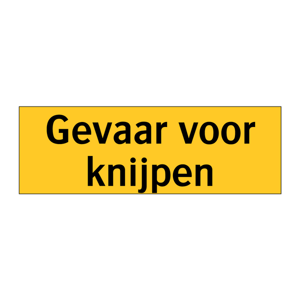 Gevaar voor knijpen