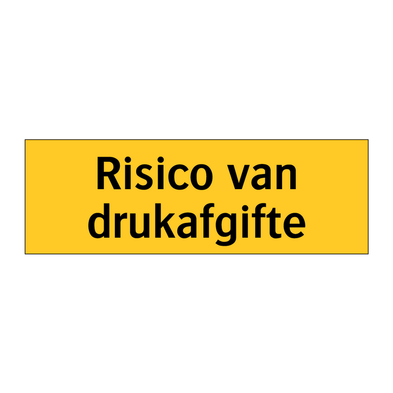 Risico van drukafgifte