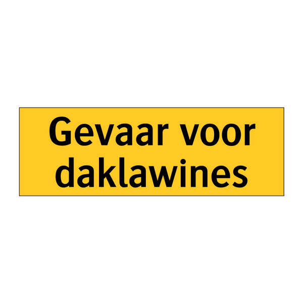 Gevaar voor daklawines