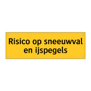Risico op sneeuwval en ijspegels