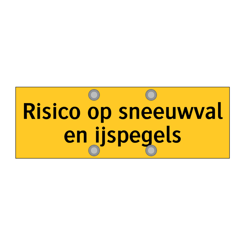 Risico op sneeuwval en ijspegels