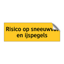 Risico op sneeuwval en ijspegels