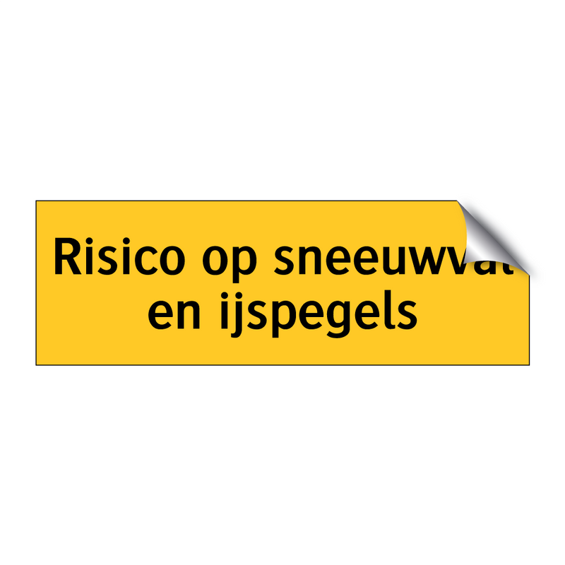 Risico op sneeuwval en ijspegels