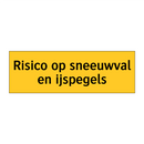 Risico op sneeuwval en ijspegels