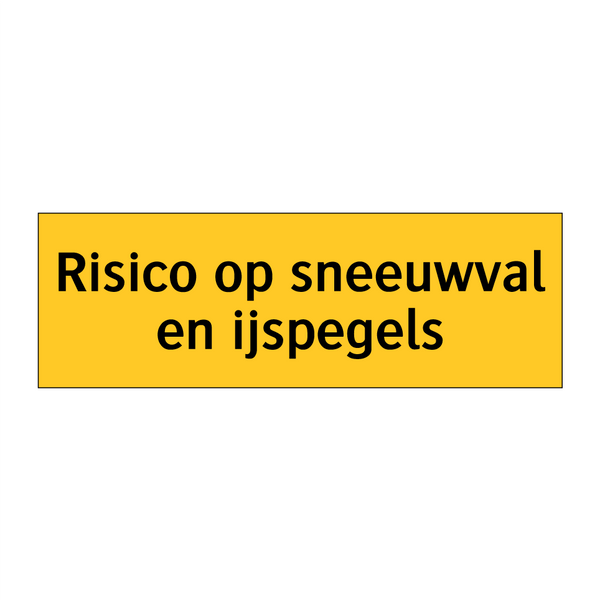 Risico op sneeuwval en ijspegels