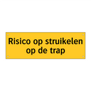 Risico op struikelen op de trap
