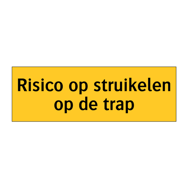 Risico op struikelen op de trap