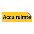 Accu ruimte