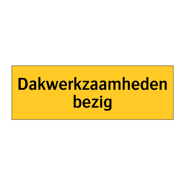 Dakwerkzaamheden bezig