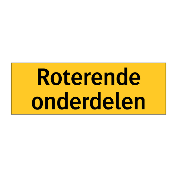 Roterende onderdelen