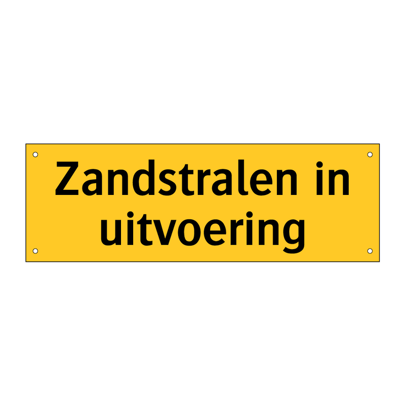 Zandstralen in uitvoering