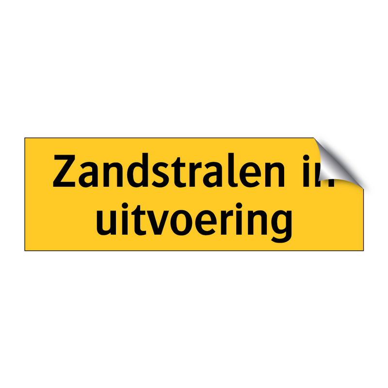 Zandstralen in uitvoering