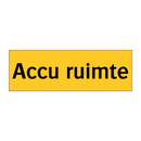 Accu ruimte