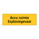 Accu ruimte Explosiegevaar