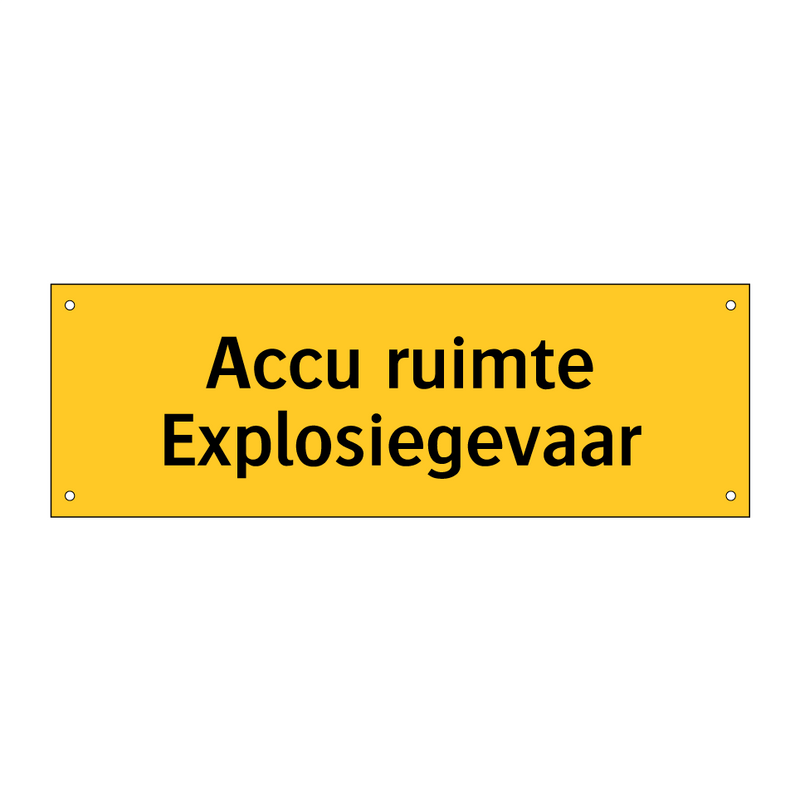 Accu ruimte Explosiegevaar