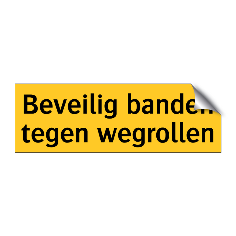 Beveilig banden tegen wegrollen