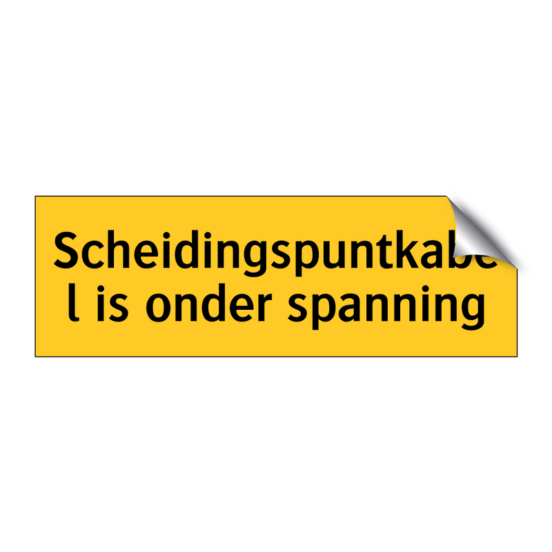 Scheidingspuntkabel is onder spanning