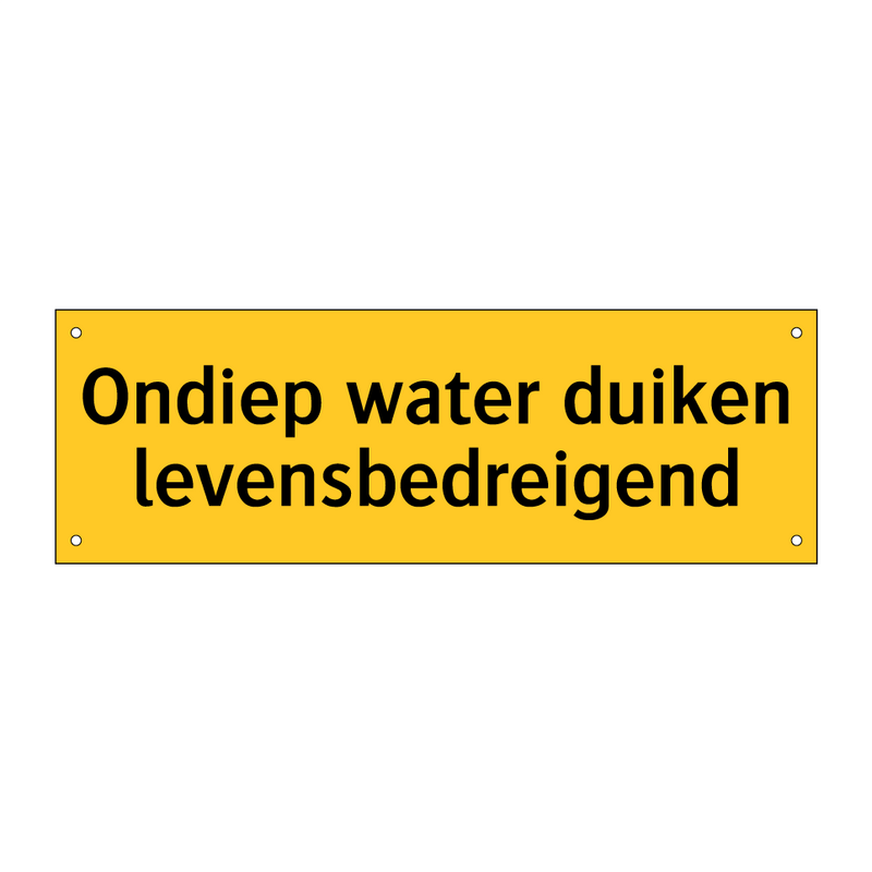 Ondiep water duiken levensbedreigend