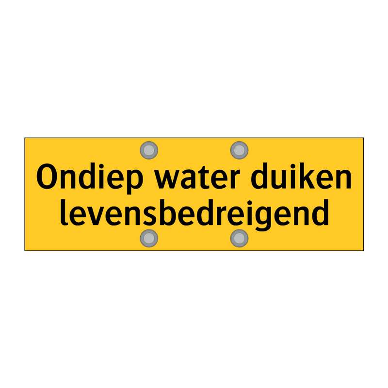 Ondiep water duiken levensbedreigend