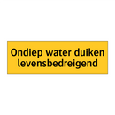 Ondiep water duiken levensbedreigend