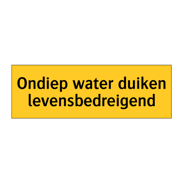 Ondiep water duiken levensbedreigend