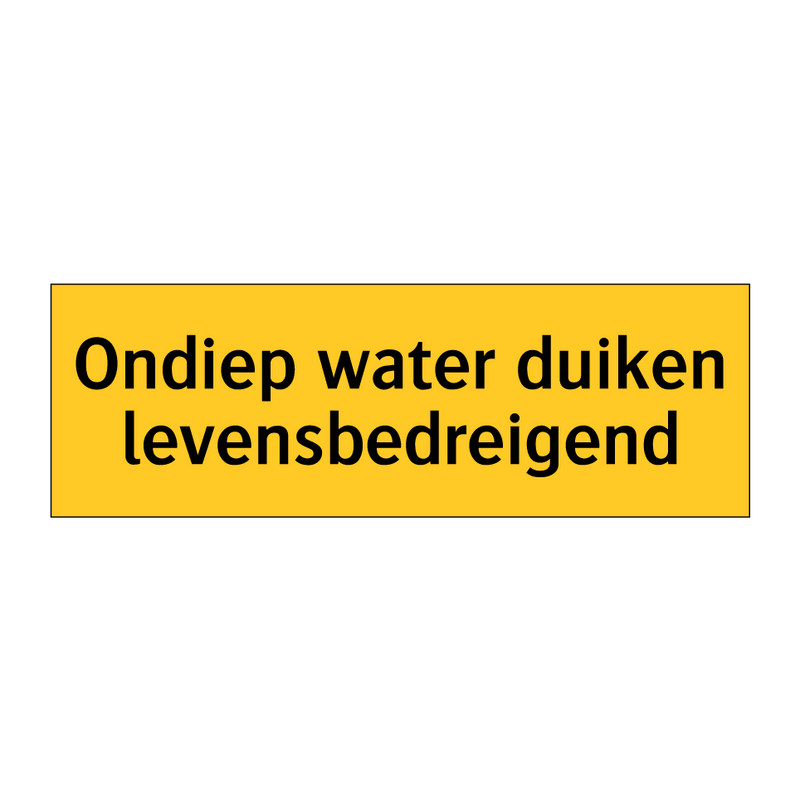 Ondiep water duiken levensbedreigend