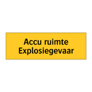 Accu ruimte Explosiegevaar