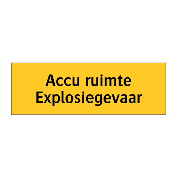 Accu ruimte Explosiegevaar