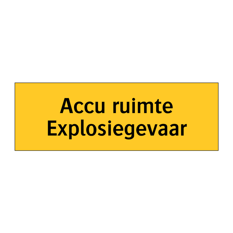 Accu ruimte Explosiegevaar