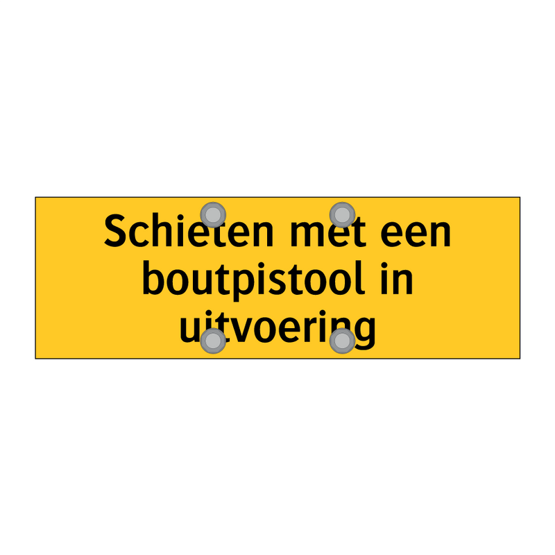 Schieten met een boutpistool in uitvoering