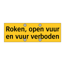 Roken, open vuur en vuur verboden