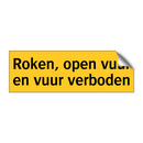 Roken, open vuur en vuur verboden