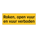 Roken, open vuur en vuur verboden