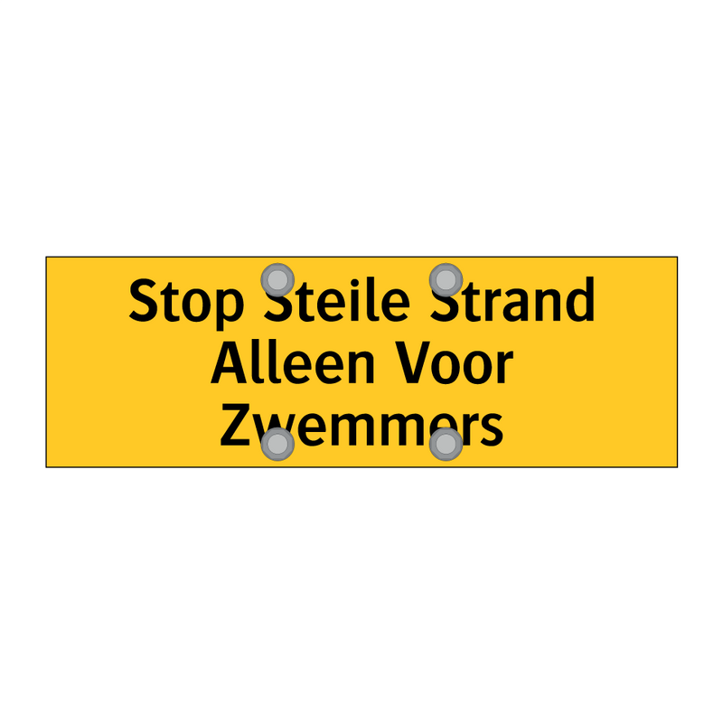 Stop Steile Strand Alleen Voor Zwemmers
