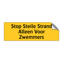 Stop Steile Strand Alleen Voor Zwemmers