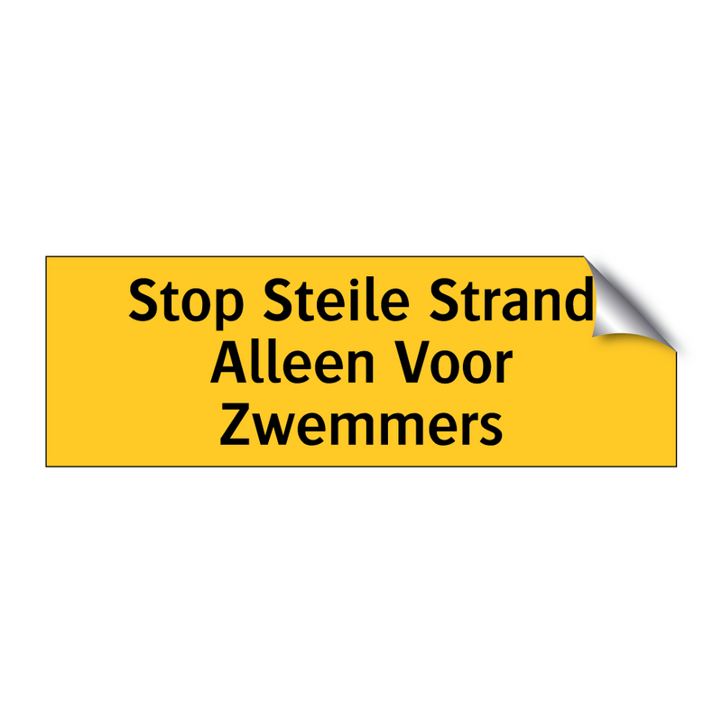 Stop Steile Strand Alleen Voor Zwemmers