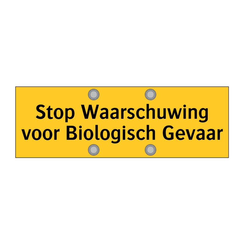 Stop Waarschuwing voor Biologisch Gevaar