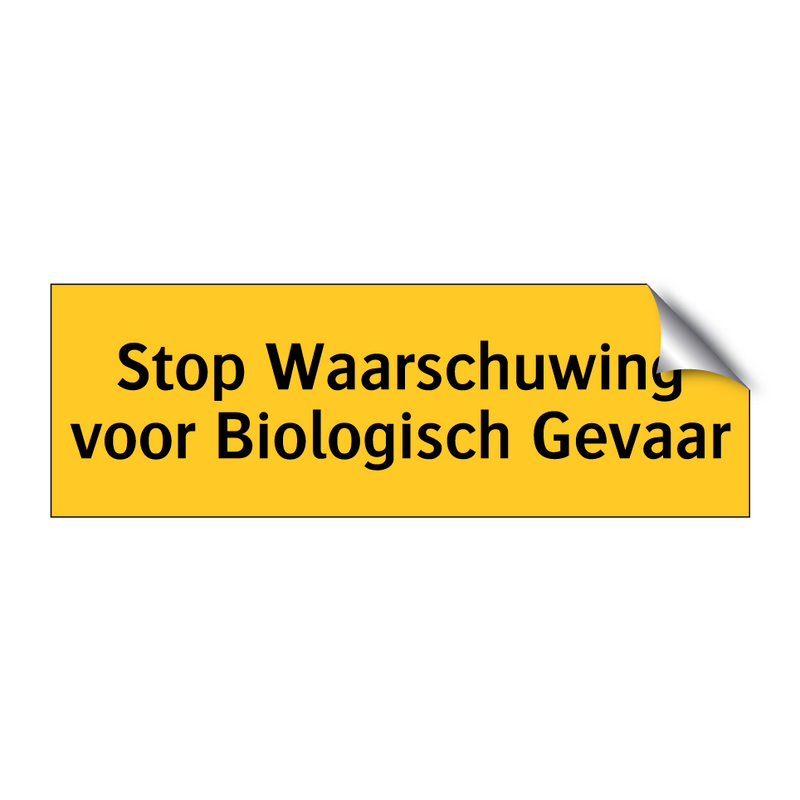 Stop Waarschuwing voor Biologisch Gevaar