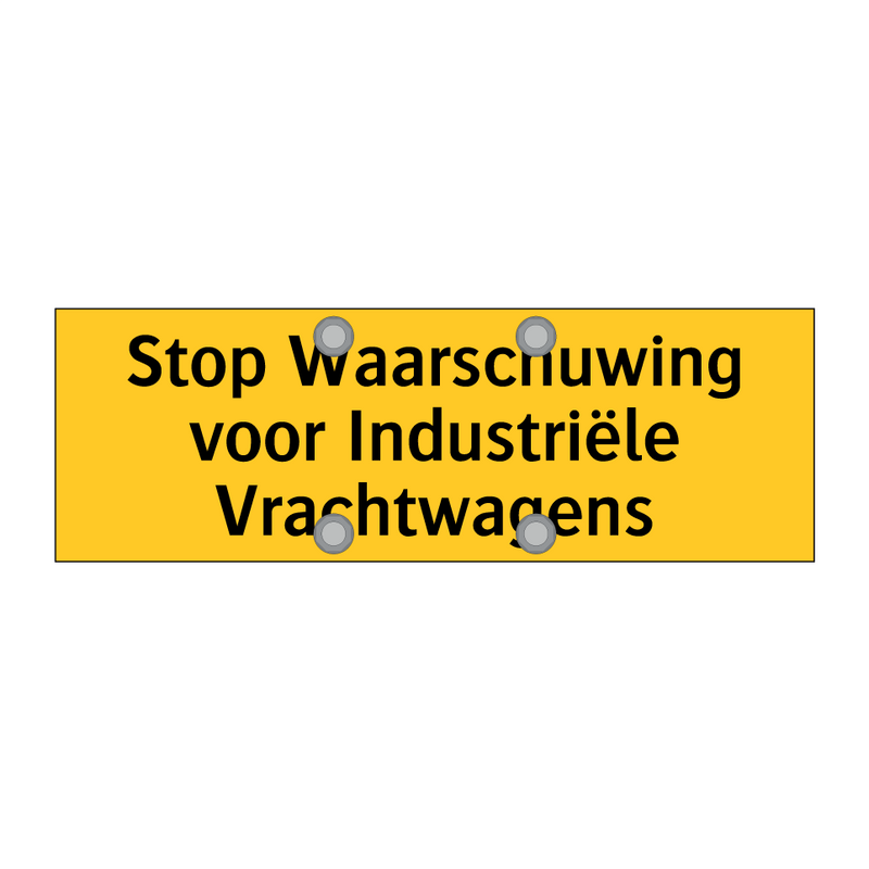 Stop Waarschuwing voor Industriële Vrachtwagens