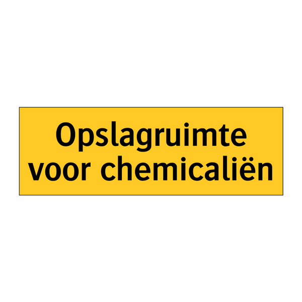 Opslagruimte voor chemicaliën