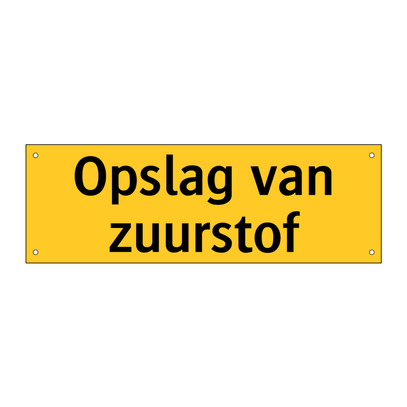 Opslag van zuurstof