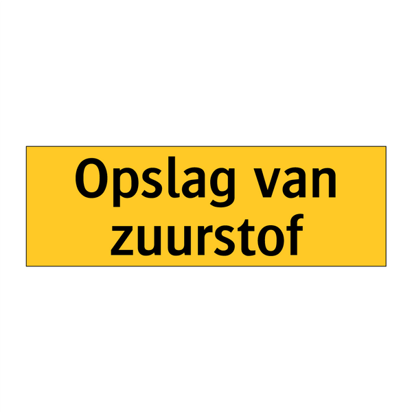 Opslag van zuurstof