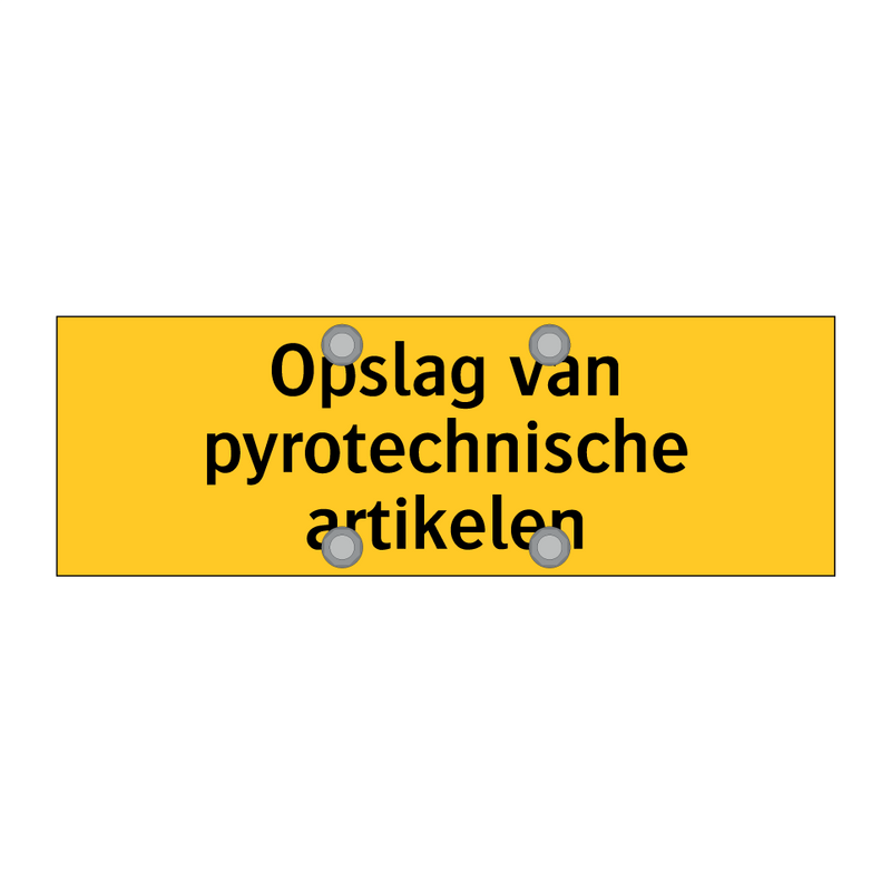 Opslag van pyrotechnische artikelen