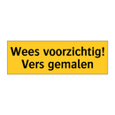 Wees voorzichtig! Vers gemalen