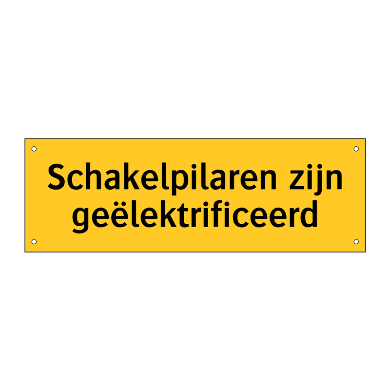 Schakelpilaren zijn geëlektrificeerd