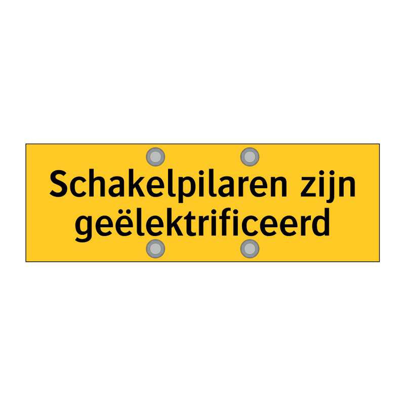 Schakelpilaren zijn geëlektrificeerd