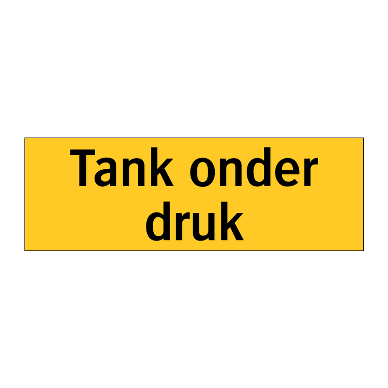 Tank onder druk