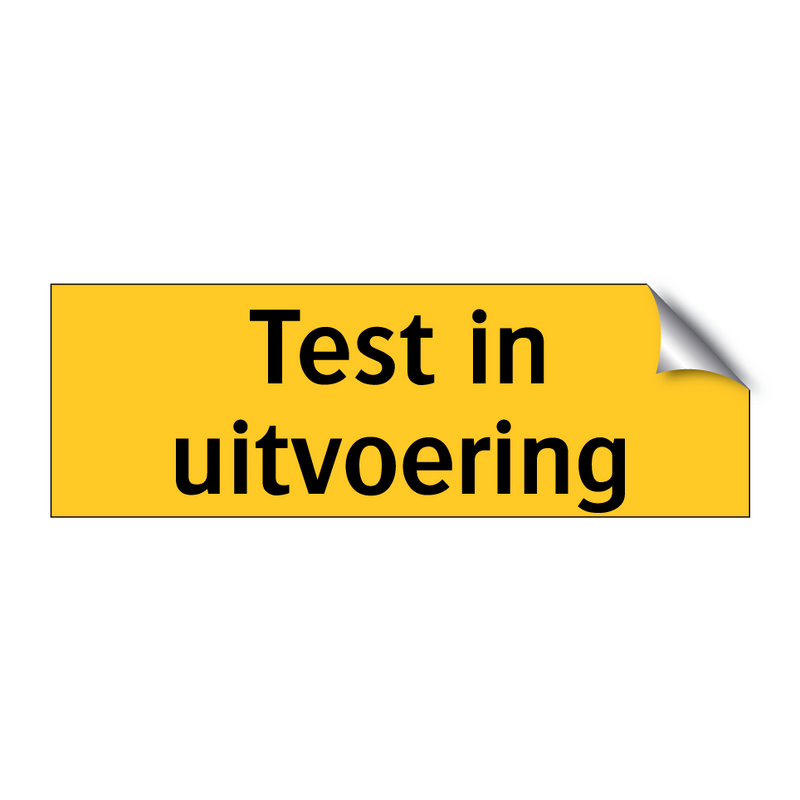 Test in uitvoering