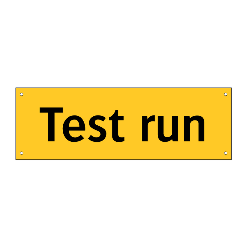 Test run
